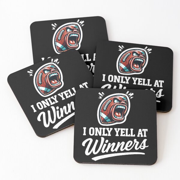 Item preview, I Only Yell at Winners Football Coach Funny Motivational Design	 designed and sold by Victor Shadehorn.