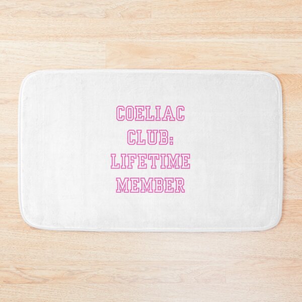 Item preview, Coeliac Club: Lifetime Member | Pink Varsity College Style Gluten Free Design designed and sold by My Gluten Free Life UK.