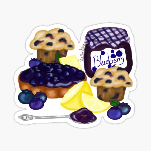 Item preview, Blueberry Baked Goods designed and sold by Tres Corda Designs.