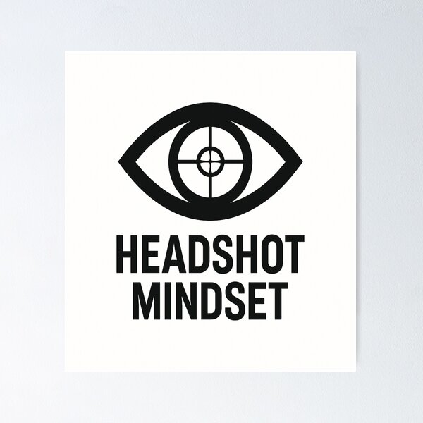 Item preview, Headshot Mindset – Precision Gamer Style designed and sold by PastimeMastery.