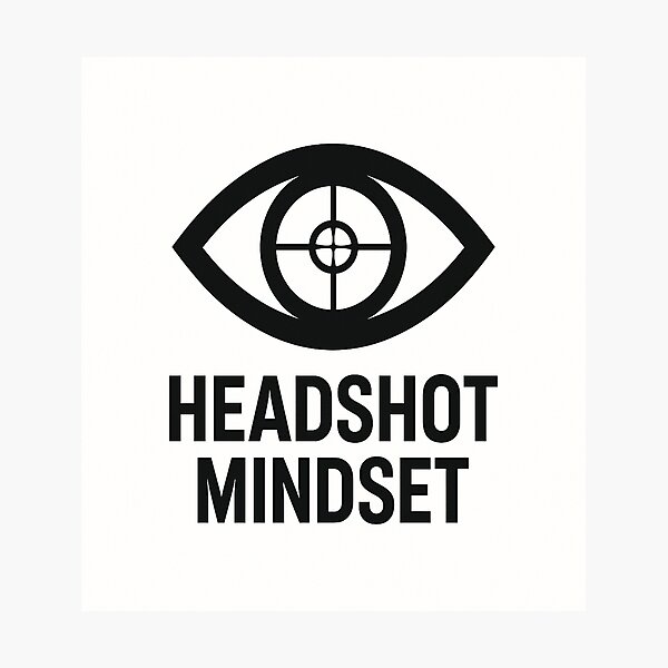 Item preview, Headshot Mindset – Precision Gamer Style designed and sold by PastimeMastery.