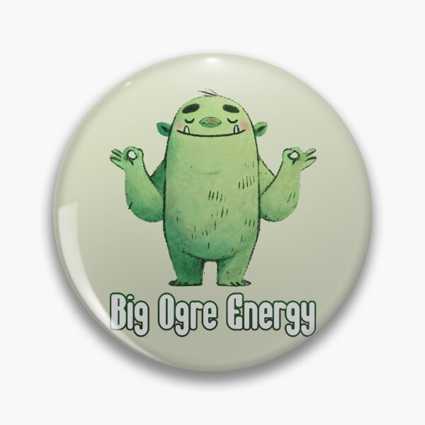 Artikelvorschau, Big Ogre Energy Lustiges Chill-Grün-Monster-Selbstvertrauensdesign entworfen und verkauft von Victor Shadehorn.