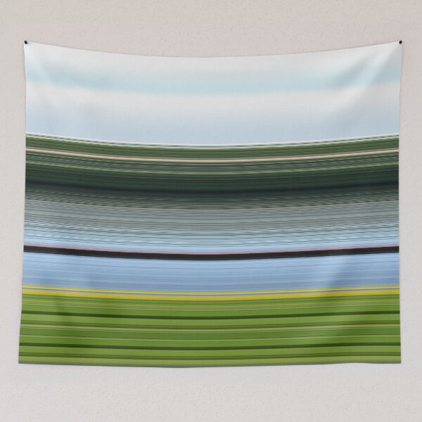 Item preview, River landscape - stripes (light blue, green) designed and sold by fritzlang.