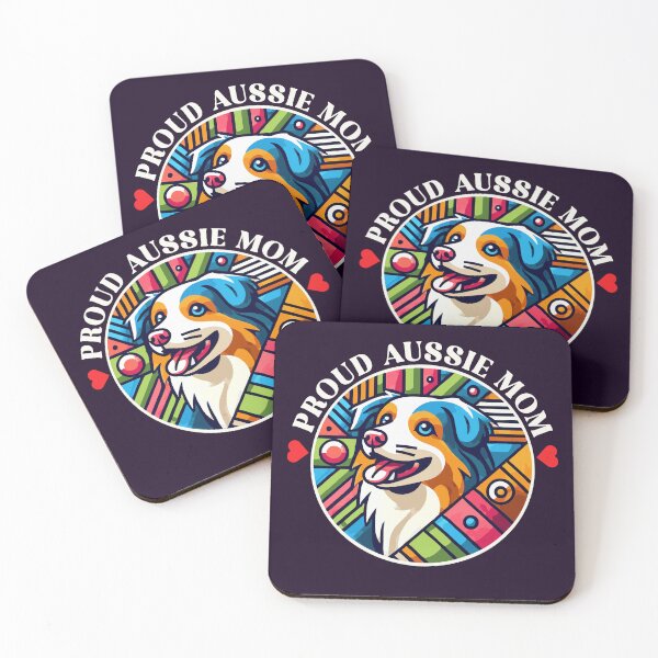 Item preview, Proud Aussie Mom Colorful Australian Shepherd Dog Lover Design	 designed and sold by Victor Shadehorn.