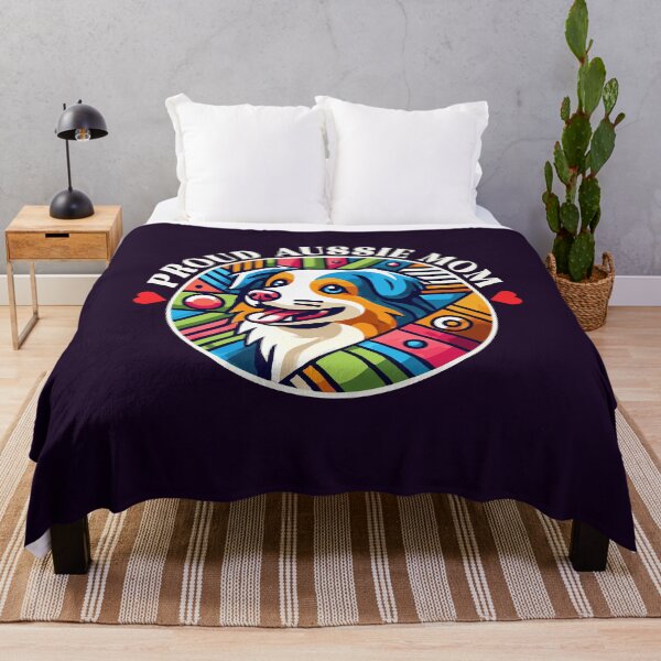 Item preview, Proud Aussie Mom Colorful Australian Shepherd Dog Lover Design designed and sold by Victor Shadehorn.