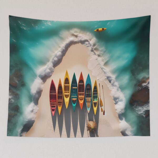 Item preview, Beached Canoes designed and sold by Vibranta Studio.