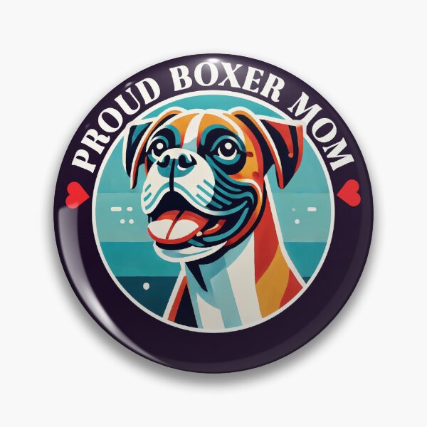 Artikelvorschau, Stolze Boxer-Mama Bunter Pop-Art-Hundeliebhaber-Entwurf entworfen und verkauft von Victor Shadehorn.