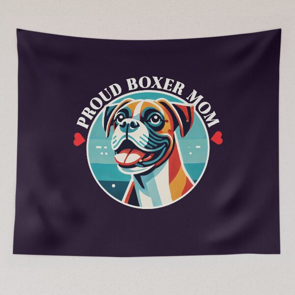 Item preview, Proud Boxer Mom Colorful Pop Art Dog Lover Design	 designed and sold by Victor Shadehorn.