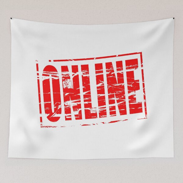Item preview, Red rubber stamp effect - Online. designed and sold by funkyworm.