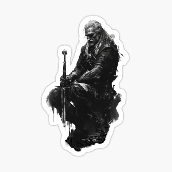 Item preview, Geralt of Rivia - The Witcher Wild Hunt designed and sold by TrinketsOddsandEndsEmporium.