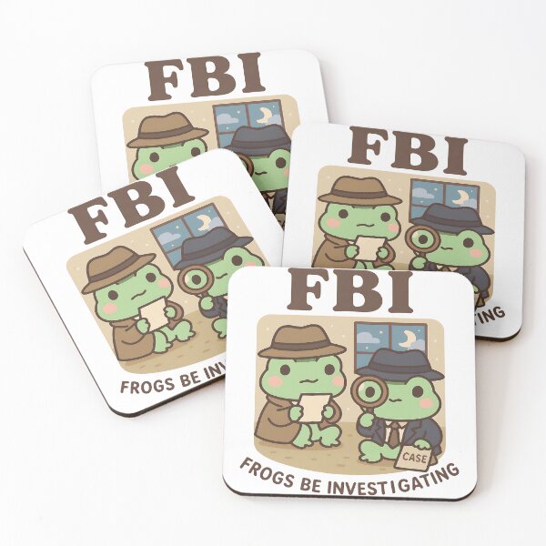Artikelvorschau, FBI, Frogs Be Investigating - Lustiges Akronym entworfen und verkauft von Pastel Purrade.