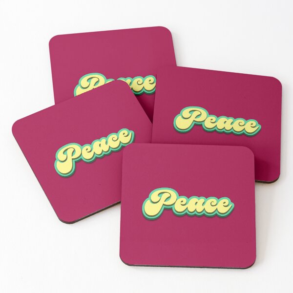 Item preview, Peace Typography Design: Vibrant Green and Yellow Harmony designed and sold by trepiu.
