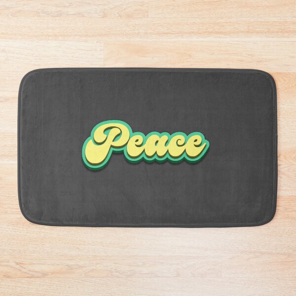 Item preview, Peace Typography Design: Vibrant Green and Yellow Harmony designed and sold by trepiu.