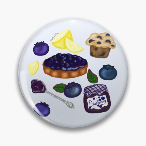 Item preview, Blueberry Baked Good Pattern designed and sold by Tres Corda Designs.