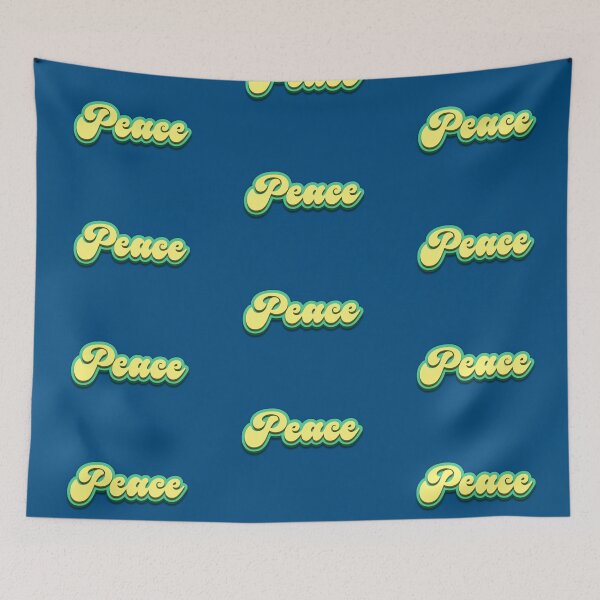 Item preview, Peace Typography Design: Vibrant Green and Yellow Harmony designed and sold by trepiu.