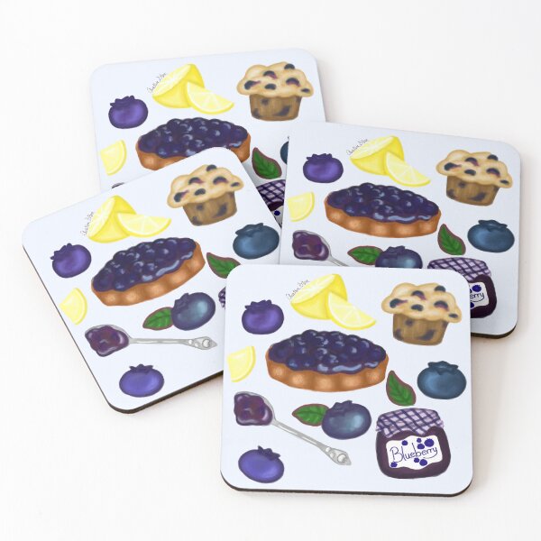 Item preview, Blueberry Baked Good Pattern designed and sold by Tres Corda Designs.