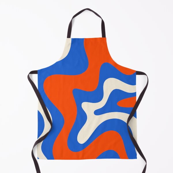 Item preview, Retro Liquid Swirl Bold Vibrant Blue and Orange Abstract Pattern 2 designed and sold by kierkegaard.