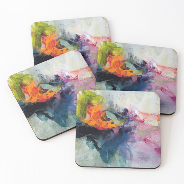 Item preview, This vivid and expressive abstract painting features a dynamic composition. designed and sold by CheerForGoods.