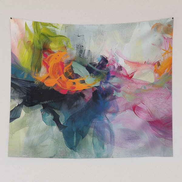 Item preview, This vivid and expressive abstract painting features a dynamic composition. designed and sold by CheerForGoods.