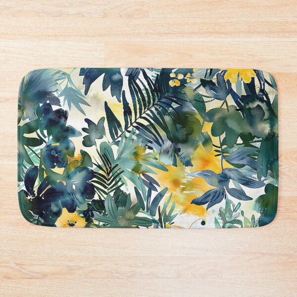 Item preview, Dreamlike Jungle Watercolor Pattern on Fabric  designed and sold by CheerForGoods.