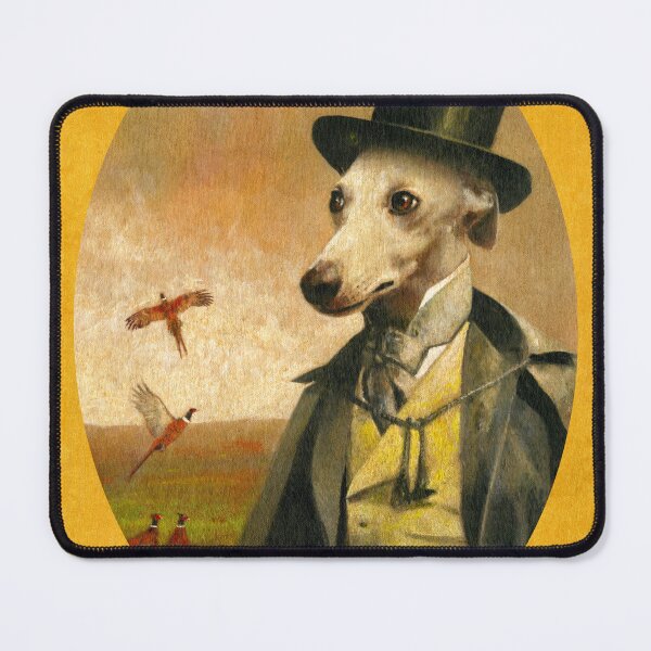 Item preview, Victorian whippet gentleman on gold designed and sold by mictomart.