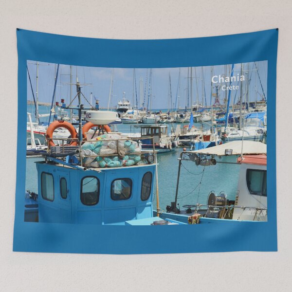 Item preview, Crete, Greece, Boats in the port of Chania designed and sold by studio838.