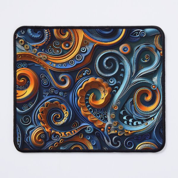 Item preview, paisley textile design fills the frame with its elaborate curving forms and swirling spirals.  designed and sold by CheerForGoods.
