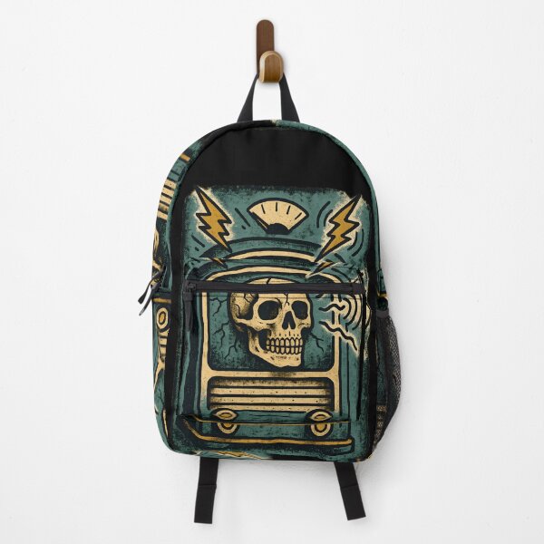 Item preview, Radio Skull – Lightning Signal with Vintage Vibes designed and sold by Shoot-The-Moon.