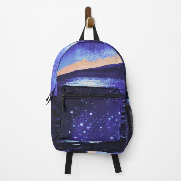 Item preview, A purple Starry Night of sea and fuji mountain with a full moon designed and sold by MerryCrown.