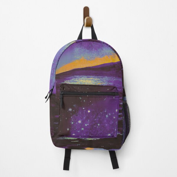 Item preview, The Purple mist Starry Night of sea and fuji mountain with a full moon designed and sold by MerryCrown.