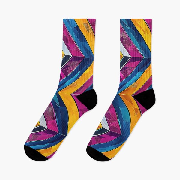 Item preview, Mesmerizing Geometric Fabric Pattern Showcasing a Bold Color Scheme designed and sold by CheerForGoods.