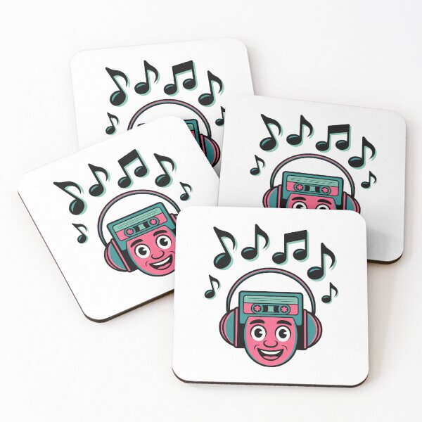 Item preview, Retro Cassette Head – 80s Style Music Lover Vector Design designed and sold by designedbyNil.