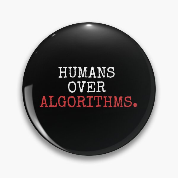 Item preview, Humans Over Algorithms – Bold Anti-Tech Statement designed and sold by GosiaArtGarden.