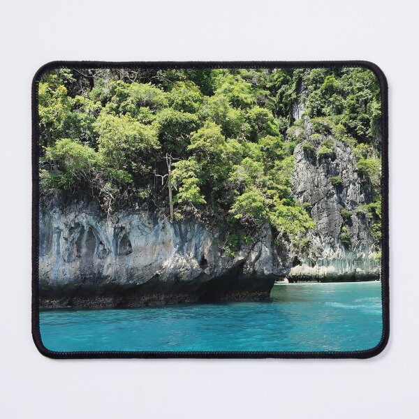Item preview, Phi Phi Islands Tropical Seascape – Fine Art Photography of Emerald Waters & Limestone Cliffs designed and sold by thistledewcraft.