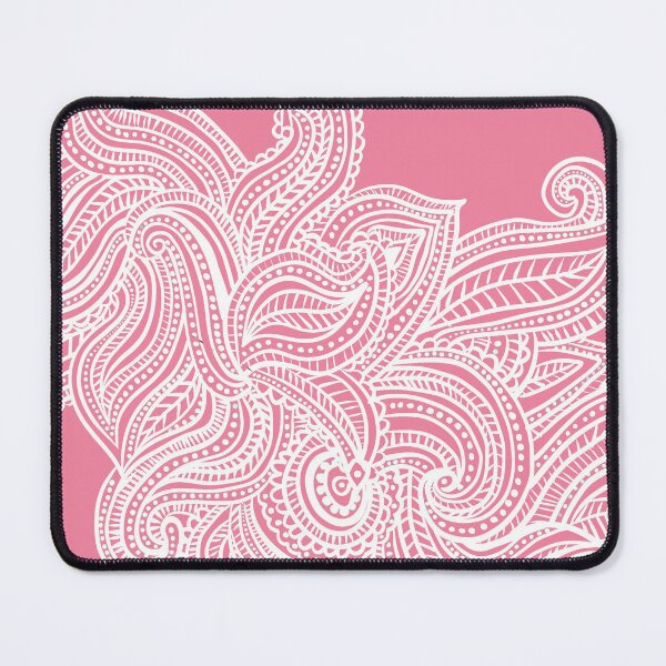 Item preview, Pink shades paisley floral pattern print designed and sold by SpinklyCreations.