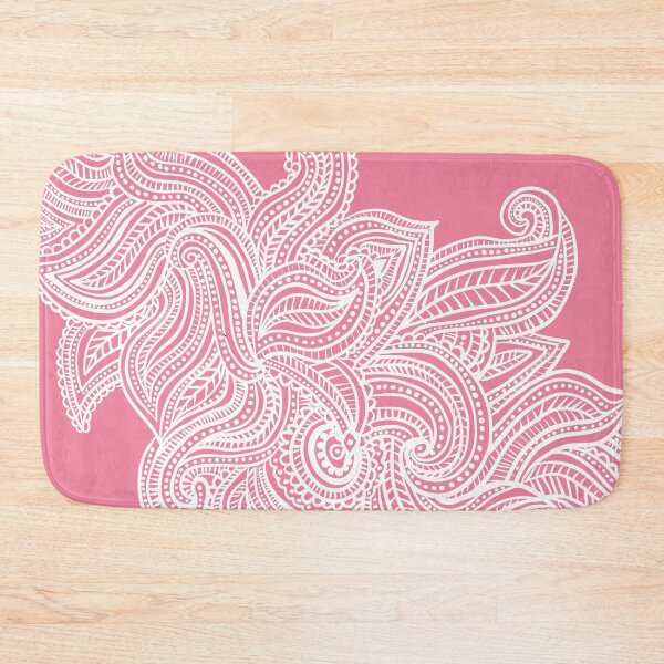 Item preview, Pink shades paisley floral pattern print designed and sold by SpinklyCreations.