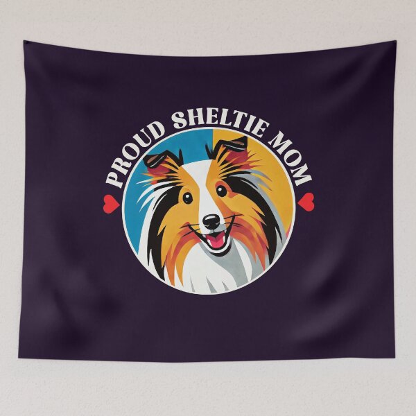 Item preview, Proud Sheltie Mom Colorful Pop Art Shetland Sheepdog Design	 designed and sold by Victor Shadehorn.