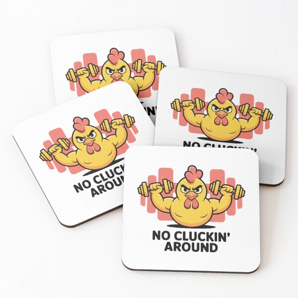 Item preview, Funny Chicken Gym Design – No Cluckin’ Around Fitness Cartoon designed and sold by designedbyNil.