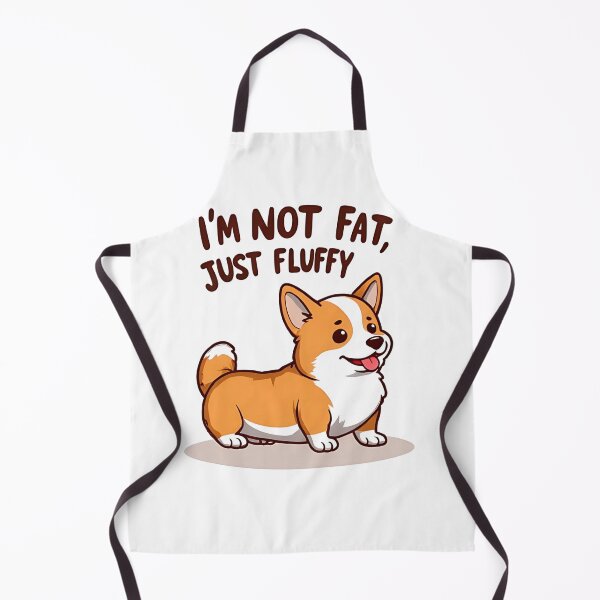 Item preview, Funny “I’m Not Fat, Just Fluffy” Corgi Dog Design – Cute Chubby Puppy Illustration for Dog Lovers designed and sold by KantaponEarth.