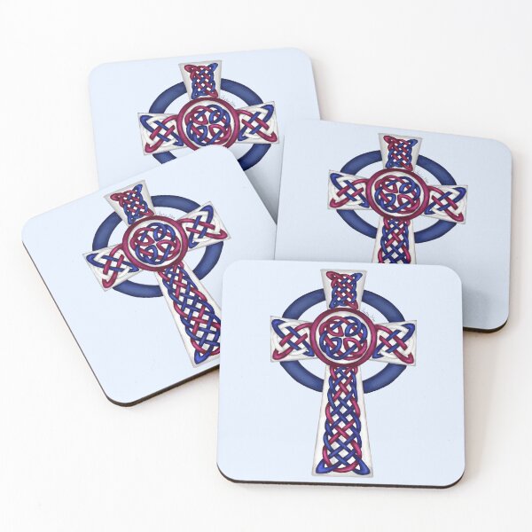 Item preview, Red White and Blue Celtic Cross designed and sold by Tres Corda Designs.