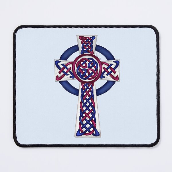 Item preview, Red White and Blue Celtic Cross designed and sold by Tres Corda Designs.
