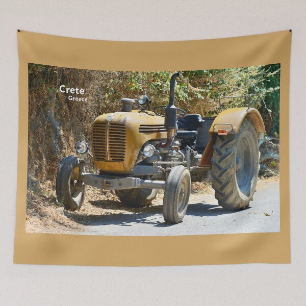 Item preview, Crete, Greece, Old tractor parked on a country road designed and sold by studio838.