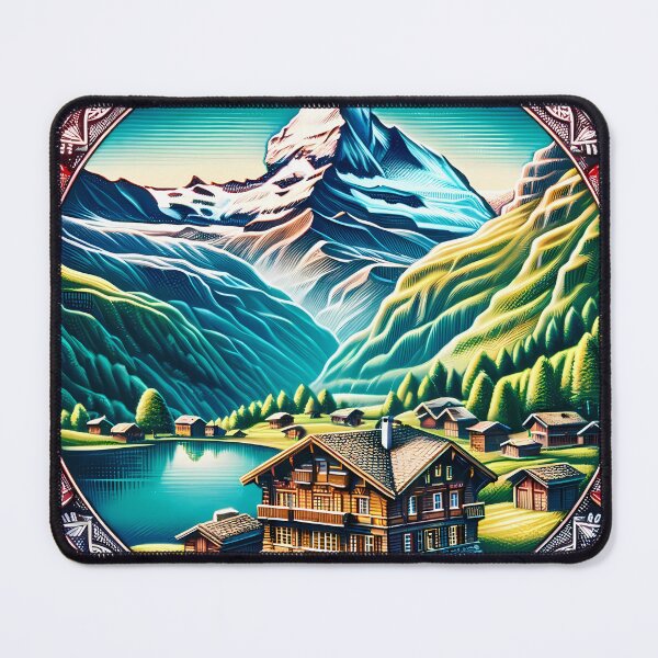 Item preview, Stunning Switzerland: Where Peaks Touch the Sky - Stamp designed and sold by StampGPT.