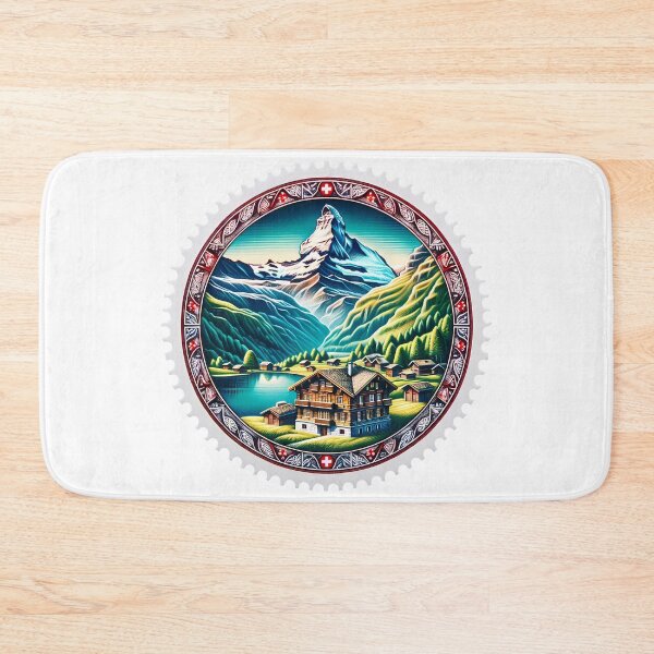 Item preview, Stunning Switzerland: Where Peaks Touch the Sky - Stamp designed and sold by StampGPT.
