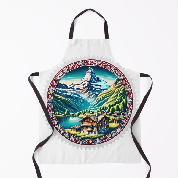 Item preview, Stunning Switzerland: Where Peaks Touch the Sky - Stamp designed and sold by StampGPT.
