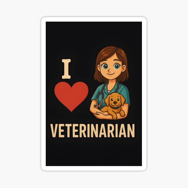 Item preview, "I love Veterinarian – Cute Animal Care Design designed and sold by fsandor93.
