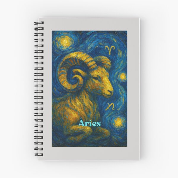 Item preview, Aries Zodiac Art – Van Gogh Style designed and sold by MIZIMSHOP.