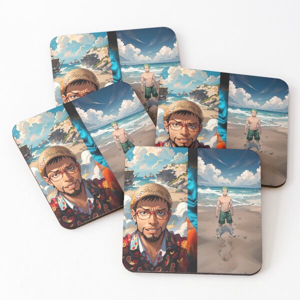 Item preview, Man Standing on Florida Beach with Ocean Waves designed and sold by houta.