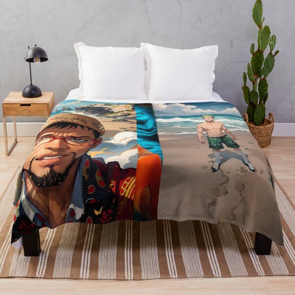 Item preview, Man Standing on Florida Beach with Ocean Waves designed and sold by houta.