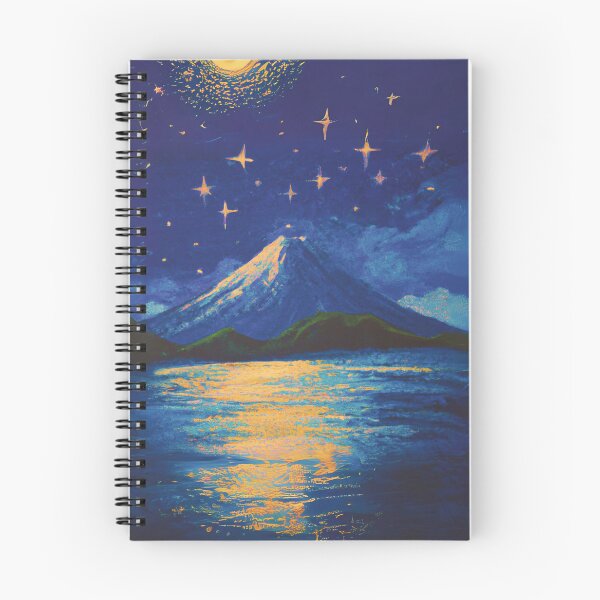 Item preview, The Starry Night with full moon of sea and fuji mountain designed and sold by MerryCrown.